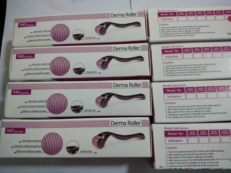 وصول 540 إبر ديرما الأسطوانة مايكرو إبرة العناية بالبشرة العلاج البشرة microneedle dermaroller مكافحة حب الشباب إزالة التجاعيد