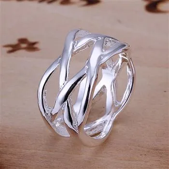 Hot selling plated 925 Sterling Silver Charms Rings Vintage Rings Women girls ring 30 Styles choose 