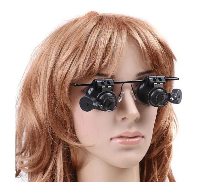 تجارة التجزئة 20X Machifier Eye Classes Jeweler Loupe LENS LED LED ALPERAIN ALTEM