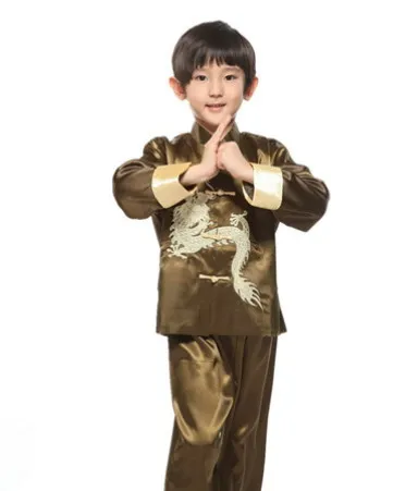 Abbigliamento drago ricamato cinese Abito Tang set tradizionali cinesi Abiti da ballo Kungfu darncewear 37616724267