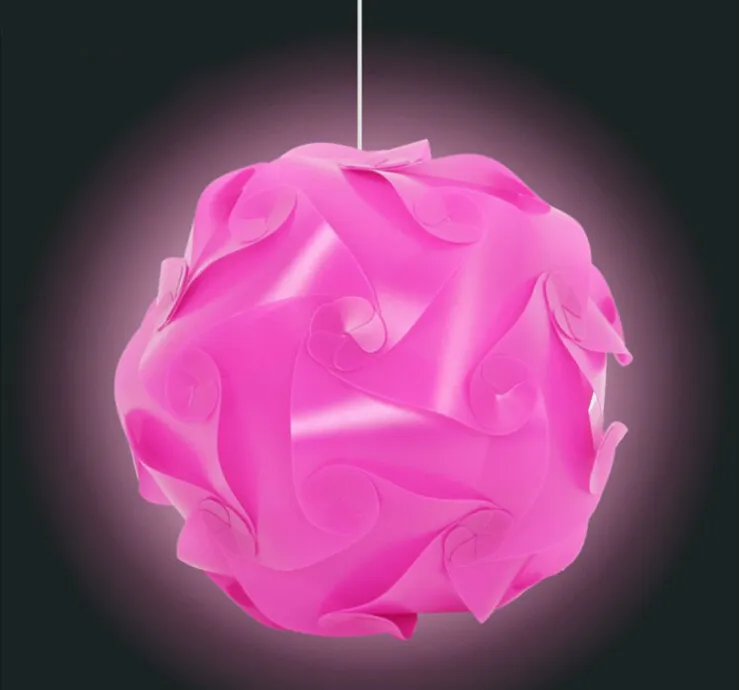 = DIY Modern Pendant Ball Novel IQ Lamp Jigsaw Puzzle Pendants Färgglada Hängljus 25cm / 30cm / 40cm 3 Storlekar 9clolors