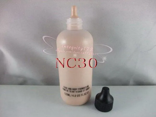 스튜디오 얼굴 및 바디 파운데이션 120 ml 4oz 6 색상 : NC15 NC20 NC 25 NC30 NC35 NC40