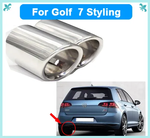 Chrom Styling Auspuffrohr Autoabdeckungen Für VW Volkswagen Und Golf 6 Golf  7 JETTA Scirocco Sagitar 1.4T TSI Von 43,21 €