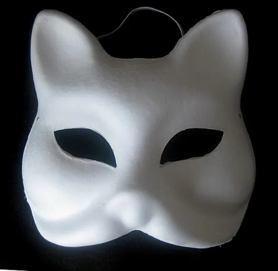 2 Pieces White Masks Paper Masks Blank Cat Mask for Decorating DIY Painting  Masquerade Cosplay Party - AliExpress