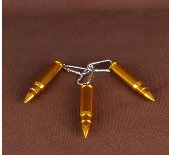 Creative Aluminium Alloy Gold Bullet Portable Ashtray Man Portable Keychain Ashtray