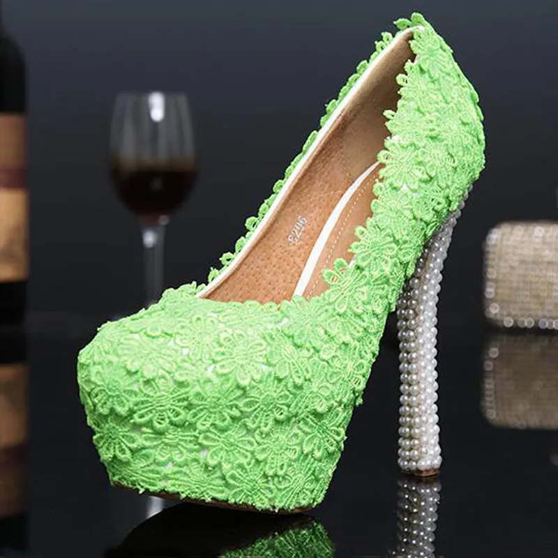 Green heels cheap on sale