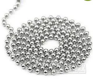 Vente en gros - Livraison Gratuite 2.4mm 70cm Boule Perles Collier Chaîne Noir Rose Bleu Mixte Chaînes 12-Couleurs