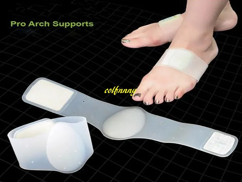 50 çift / grup Silikon Flatfoot Düzeltici Bandaj Jel Pro Arch Flatfeet Ortez Parantez Ağrı kesici Masaj Pad Yastık Destekler