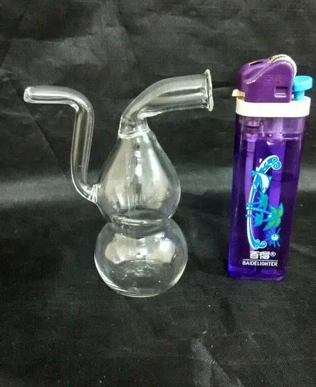 gratis verzending ----- 2015 nieuwe Mini Waterpijp transparant glas/glazen waterpijp, gift pot + stro, stijl willekeurige aflevering