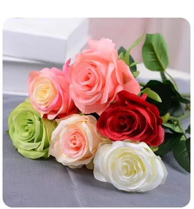 New Artificial Fake Silk Circle Center Rose Flower Bouquet For Home Wedding Decor Table Centerpieces Decoration to choose SF0212