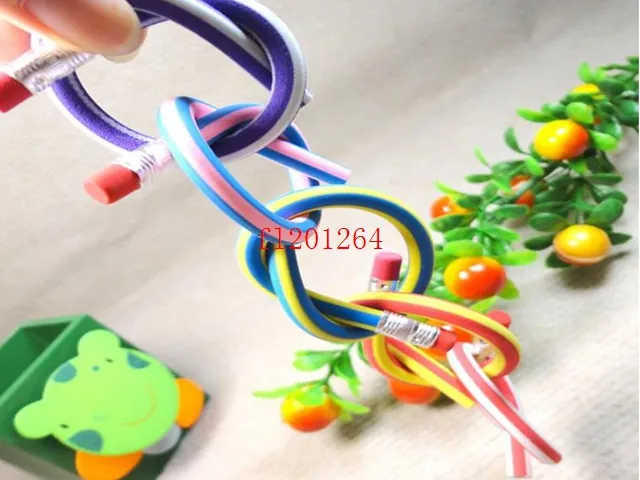 Fedex DHL Super Cute design Magic Colorful Soft Bendable Pencils Flexible Plastic Pencil,