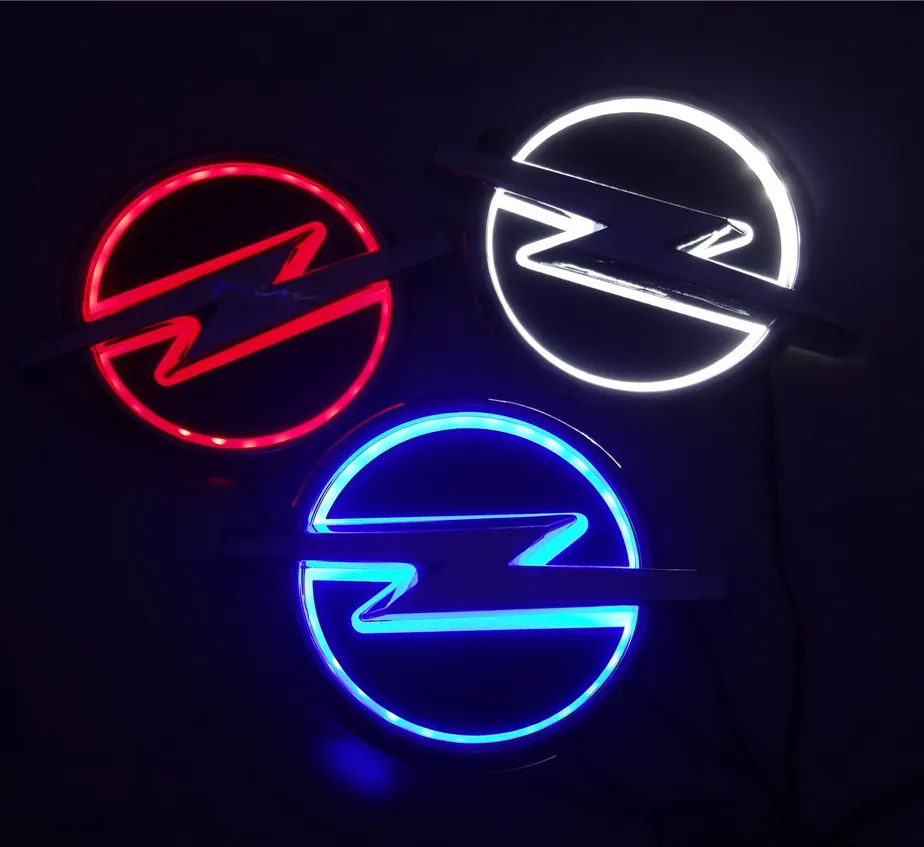 New 5D Auto standard car Badge Lamp Special modified car logo LED light  auto emblem led lamp for opel