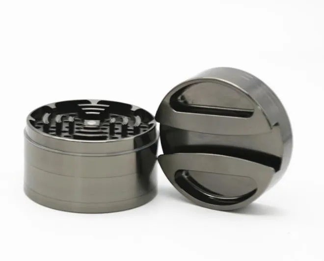 The New Tooth Bilateral Groove Diameter 75MM New Four Layer of Zinc Alloy Metal for Tobacco Grinder Broken Tobacco Smoking