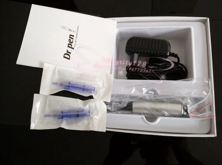Dr. Pen Derma Pen Auto Microneedle Systeem Verstelbare Naaldlengtes 0.25mm-3.0mm Elektrische Derma Stamp Auto Micro Naald Roller / Party DHL DHL