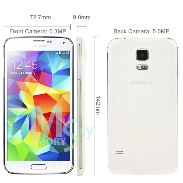 Unlocked Samsung Galaxy S5 i9600 4G LTE 2GB RAM 16GB ROM G900F G900A G900T 16MP Camera Quad Core 5.1 tums renoverad telefon