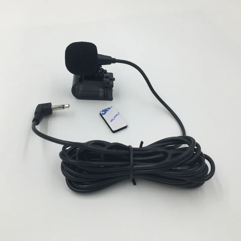 3,5 mm externes Mikrofon für Auto-DVD-Radio, Laptop, Stereo-Player, HeadUnit-Kabel, 3 m, mit U-förmigem Befestigungsclip