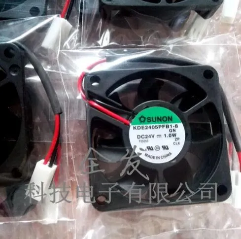 The new SUNON 50*50*10 24V 1.0W KDE2405PFB1-8 5CM 2 line frequency converter fan