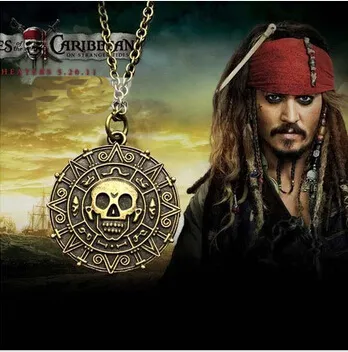 Classic Pirates of the Caribbean gold Silver Color coins Medallion Skull Pendant  Necklace For DIY Men And Boy Jewelry Fashion - AliExpress