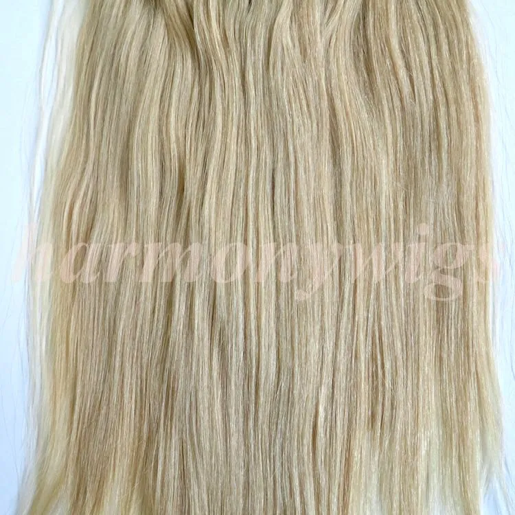 320g 9 SZTUK / Clip in Hair Extensions 20 22 inch # 60 / Platinum Blondynka Brazylijski Indian Remy Human Hair Extension