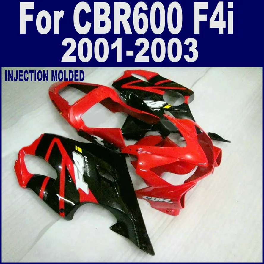 ABS injection bodywork for HONDA CBR 600 F4i fairings 01 02 03 CBR600 F4i 2001 2002 2003 red fairing kits OXSA