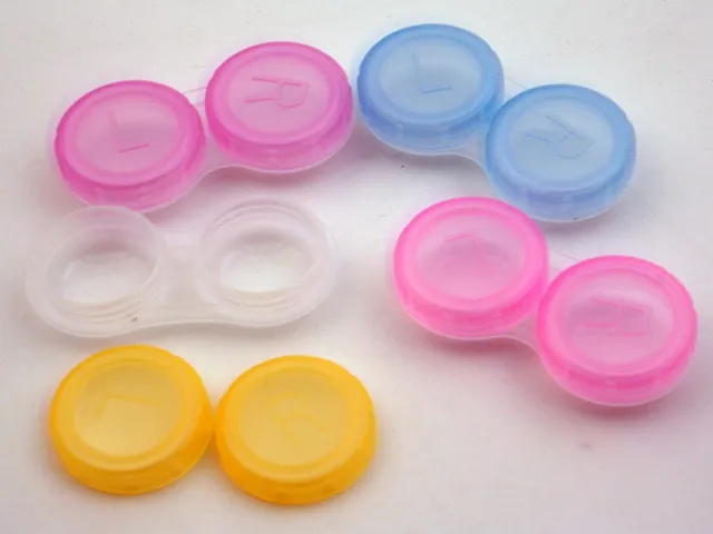 Amazing cheap price =Contact Lens Case lovely Colorful Dual Box Double Case Lens Soaking Case