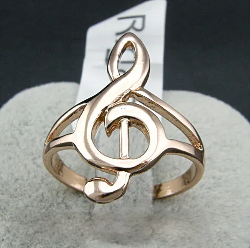 anillo con nota de originalidad para mujeres y hombres, chapado en oro de 18 quilates Un accesorio de joyería favorito de los músicos