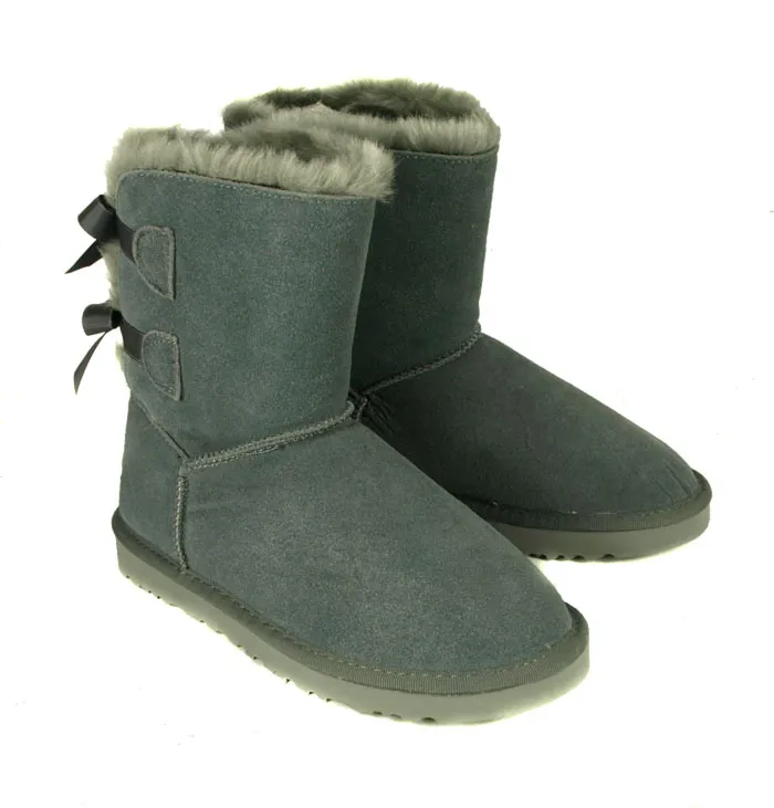 2016 atacado! Nova moda austrália clássico botas altas de inverno de couro real bailey bowknot mulheres bailey arco botas de neve sapatos de boot @ 885