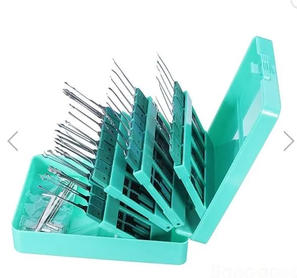 32 stycken Klom Lock Pick Tools Set Lock Opener Locksmith Lock Picking Collection med plastfodral