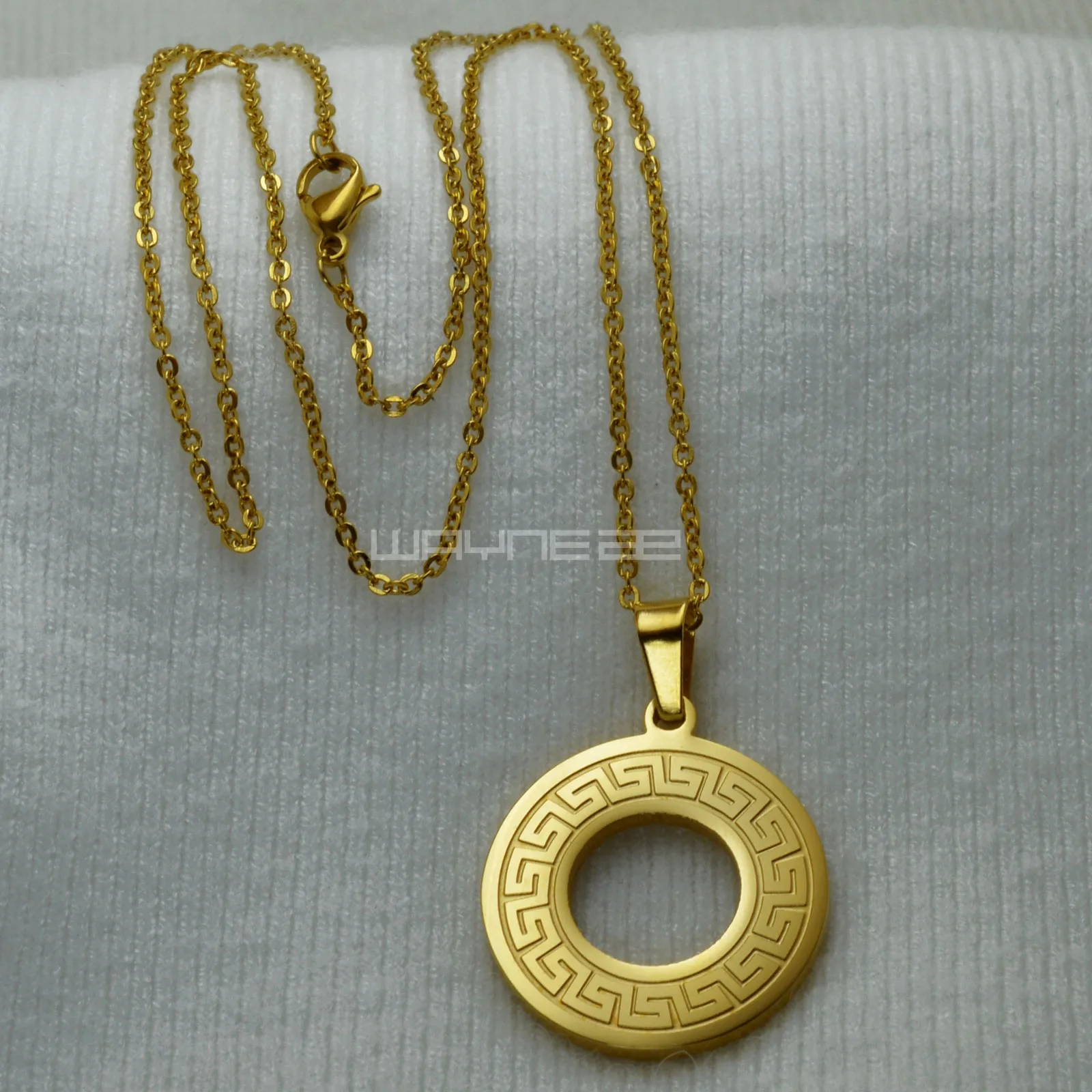 18K 18CT Geel Goud GP Vrouwen mannen Solid Ketting Ketting N205