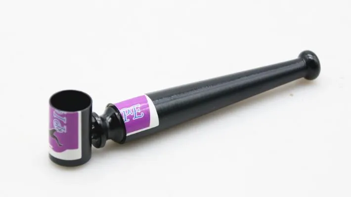 New Pipe Smoking Long 9.9cm Baseball Metal Pipe Aluminum Pipe