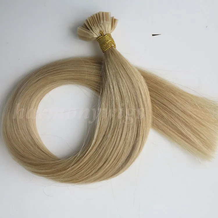 Extensions de cheveux humains à pointe plate pré-collées 50g 50 brins 18 20 22 24 pouces #22 couleur produits capillaires indiens brésiliens