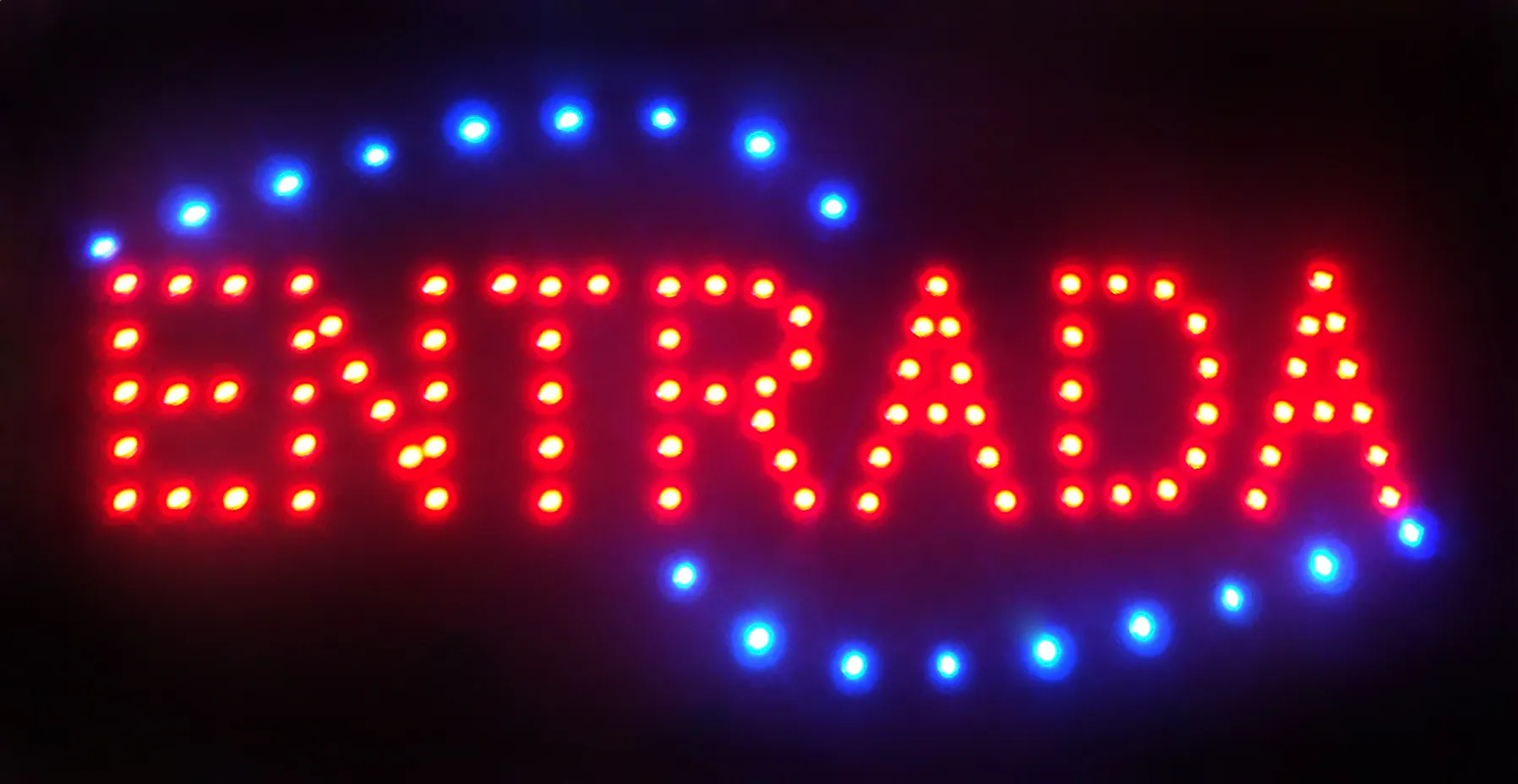 Spagnolo personalizzato led ENTRADA segni al neon accattivanti slogan ENTRADA segno luci semi-all'aperto dimensioni 48 cm * 25 cm Spedizione gratuita