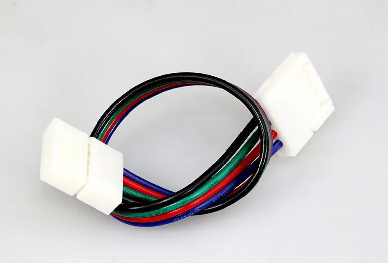 10mm RGB-lampor på lederna Färgglada lampor med gratis Fast Stud Welding Wire Connection 5050LED Strip Connector Link Adapter