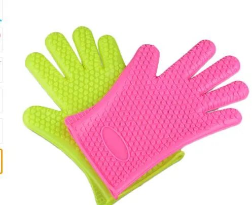 Heat Resistant Kitchen glove Thick barbecue grilling glove Silicon BBQ Grill Oven Mitt Pot Holder Cooking glove Rated 5.0 /5 based on 1 cus