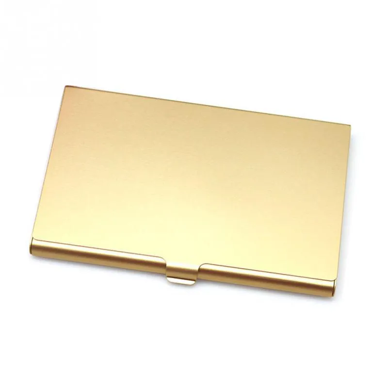 Visitkort Hållare Väska Aluminium Metallkort Box Cover Creative Credit ID Korthållare Män Pocket Wallet 9 färger