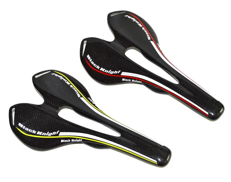 Nuevo Black Knight Road Bicycle Saddle Carbon Fiber Mountain Bike Asiento Cuschion Comfort Mtb Piezas de bicicleta VERDE Coloros rojos 9436693