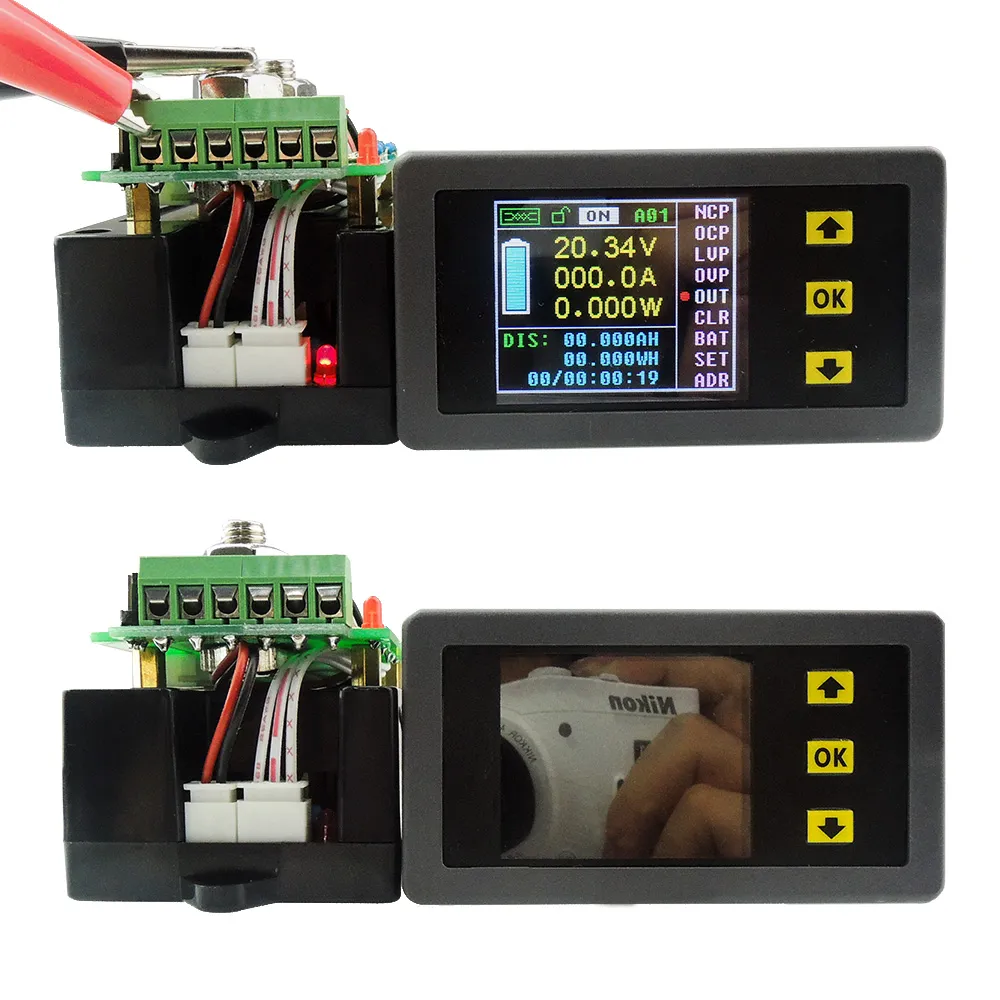 Freeshipping DC 120V 100A Wireless Digital LCD Display Digital Aktuell Voltmeter Ammeter Power Energy Multimeter Panel Tester Meter Monitor