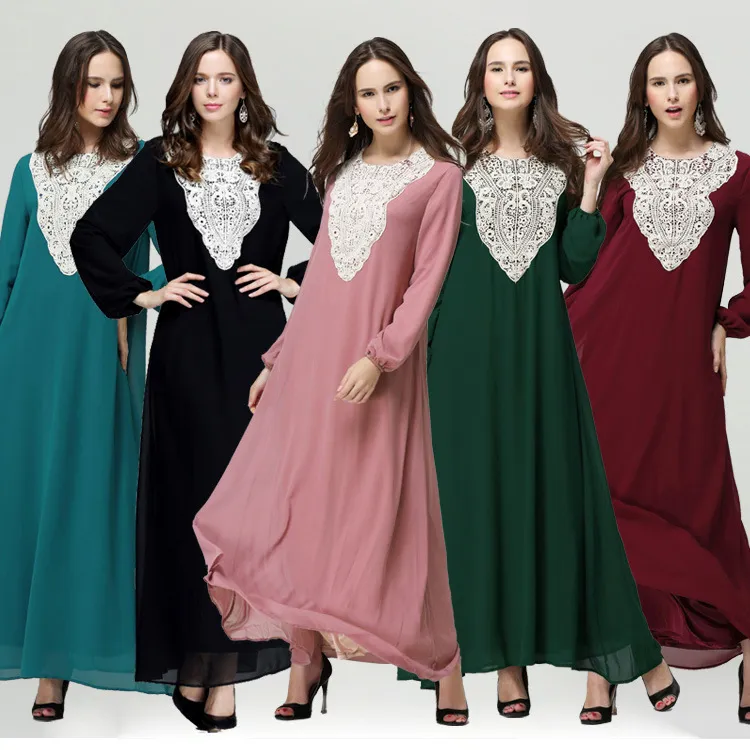 Malezya Abaya Türk Müslüman Kadınlar Nakış Elbise İslam abayas Ve JILBABS musulmane vestidos Longoz Hicap Giyim Dubai Kaftan Giyim