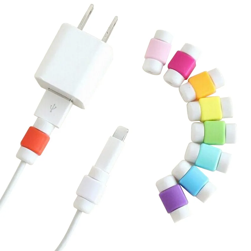 Universal Saver USB-kabel Protector Sleeve Android Mobiltelefon Charger Cord Protector Cover Silicone för iPhone X 7 8 6 Plus Line Protectiv