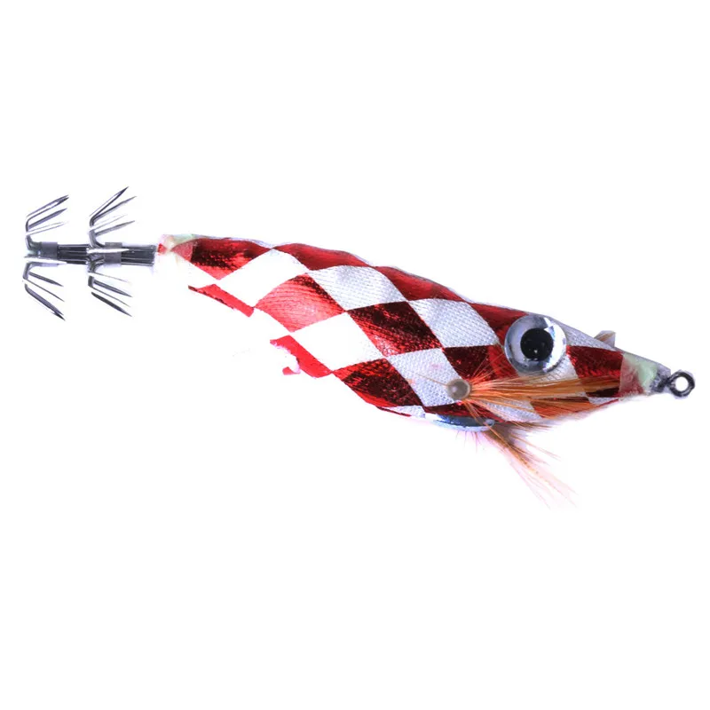 NEW lifelike Colorful Painted Shrimp Artificial squid bait 10cm 8.5g Freshwater Fishing big eyes octopus lure hook For Night fishing