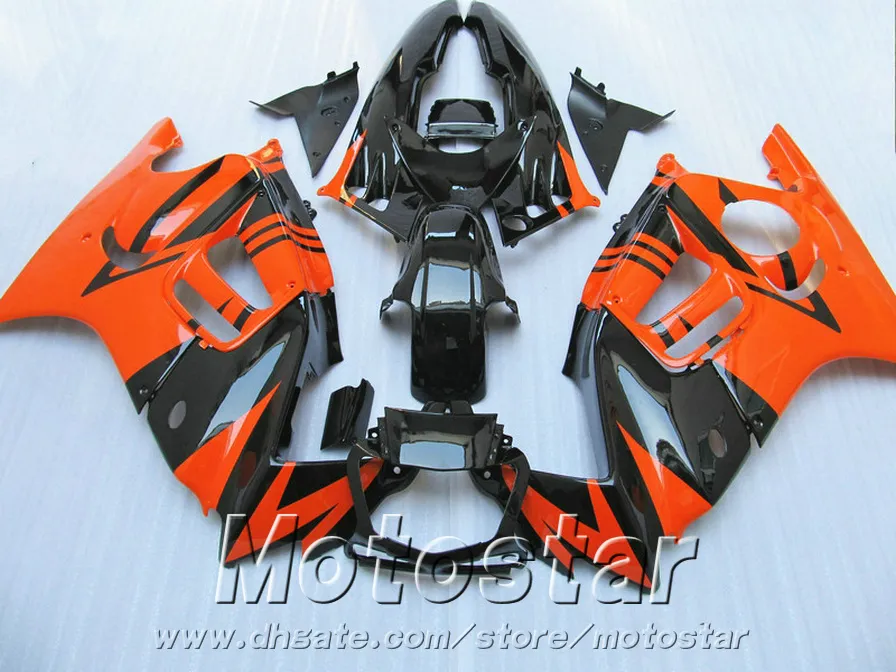 Eftermarknad Body Kits för Honda CBR600 F3 Fairings 1995 1996 Svart Orange Fairing Kit CBR 600 F3 95 96 ZB75