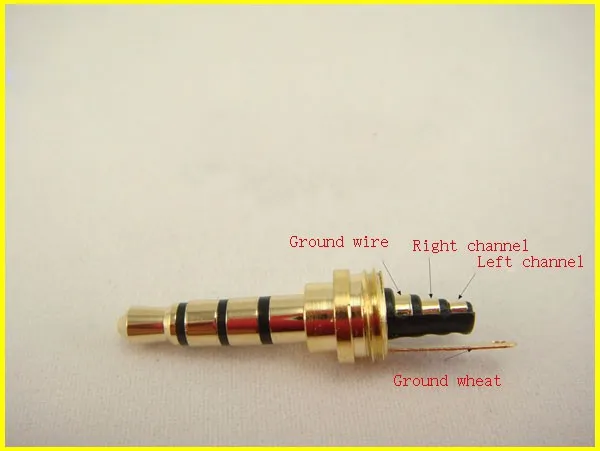 Wholesale 3.5mm 4 Pole Male Repair Headphone Jack Plug Metal Audio