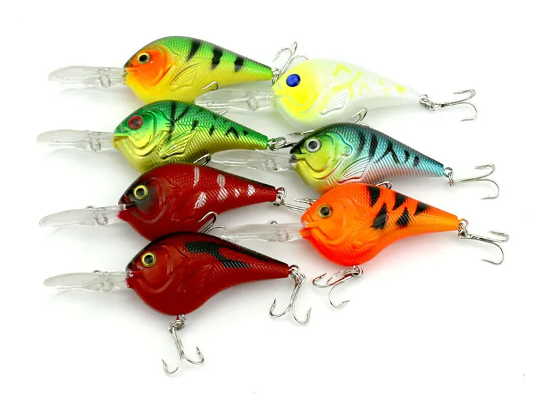 Cebo de manivela de Pesca de agua dulce de plástico ABS 6 # anzuelos 9,5 cm 11,2g Isca aparejos artificiales Pesca señuelo de Pesca Wobblers Crankbaits