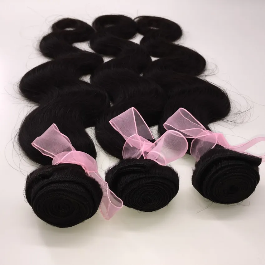 Brazilian Body Wave With Lace Frontal Closure And Bundles Unprocessed Virgin Human Hair 3 Bundles With Big Closures