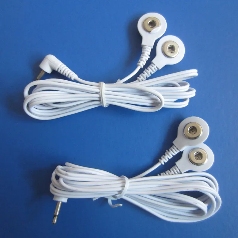 2 in 1 Head electric wire DC2.5mm cable 2-way Electrode Cable Connector for digital therapy machine massagers