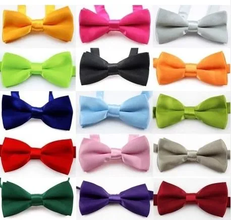 Pojkar Bow Ties Fashion Girls Neck Band Baby Boy Bow Tie Pure Color Farterfly Children England Tie Kids Party Accessories 13 Style A2763