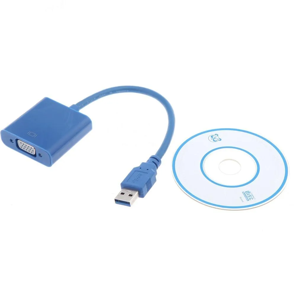 USB 3.0 till VGA Multi-Display Adapter Converter Extern video grafikkort Gratis DHL frakt