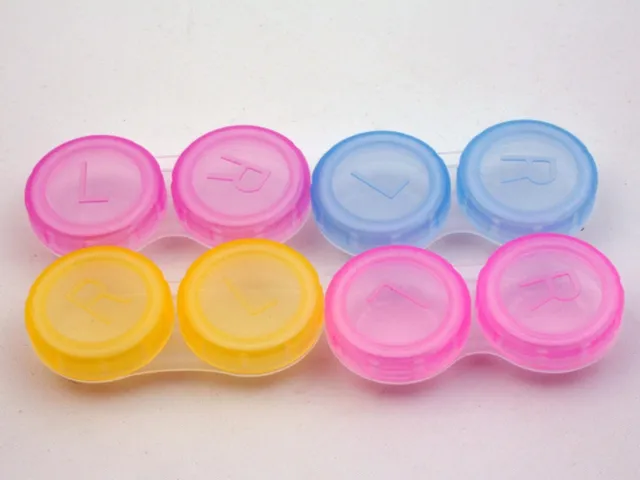 Amazing cheap price =Contact Lens Case lovely Colorful Dual Box Double Case Lens Soaking Case