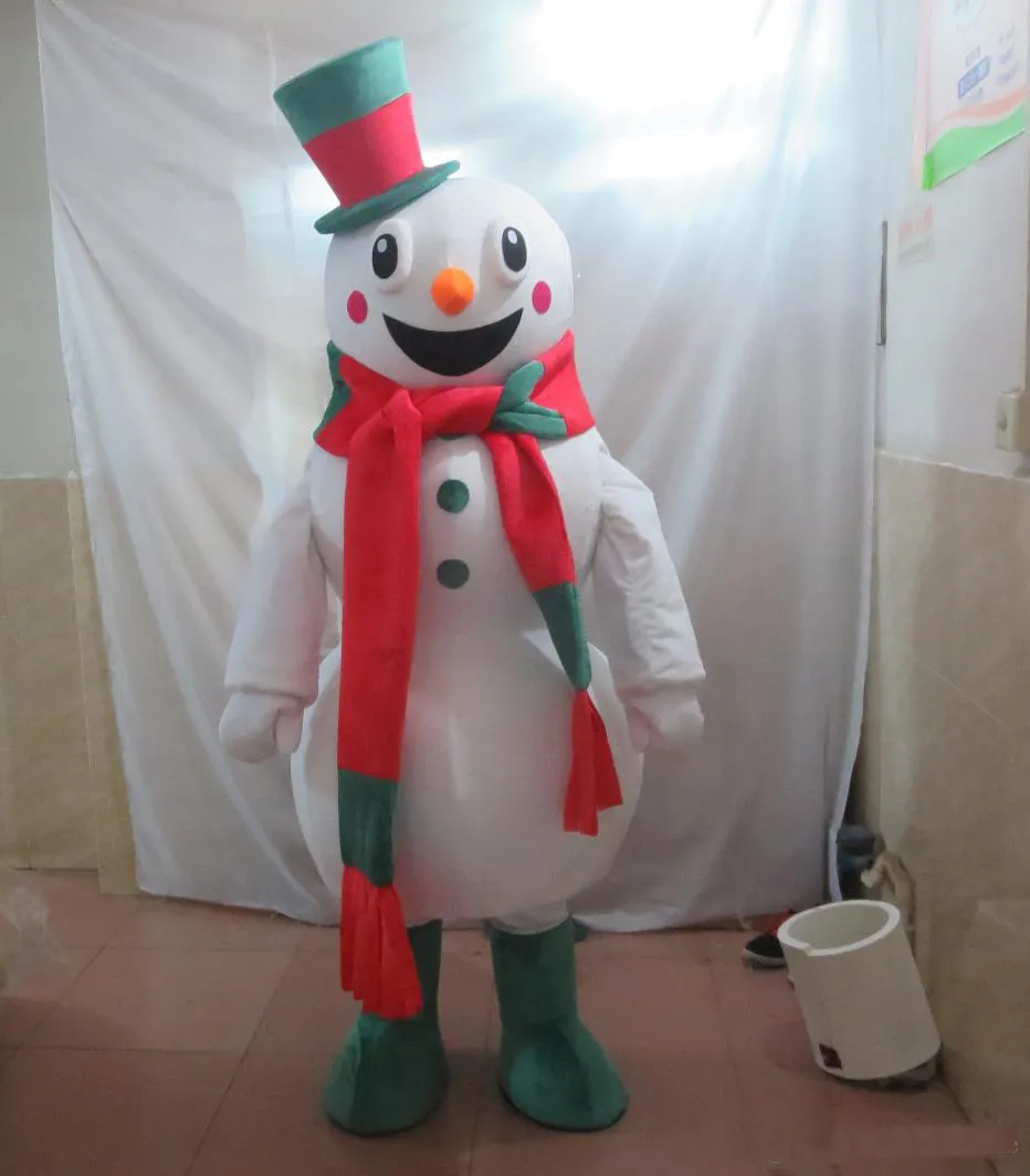 Costume de mascotte de Snowman Happy Snowman 2017 2017 pour l'adulte à porter