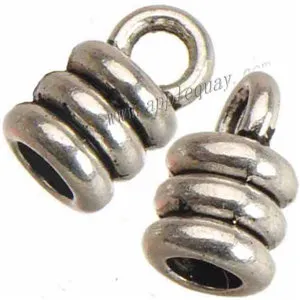 cords end caps diy bracelet metal bead caps jewelry making antique silver tone 3mm round hole rope new fashion jewelry findings 5*9mm 400pcs